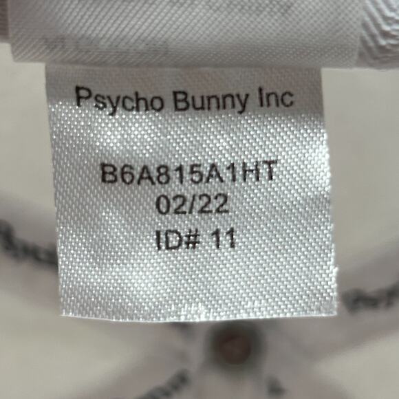 Psycho Bunny Dad Hat Baseball Cap Unstructured 6 Panel Strapback White - Picture 12 of 13